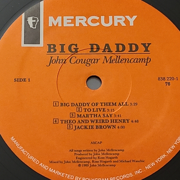 John Cougar Mellencamp Big Daddy vintage vinyl record pristine condition - Picture 3 of 9